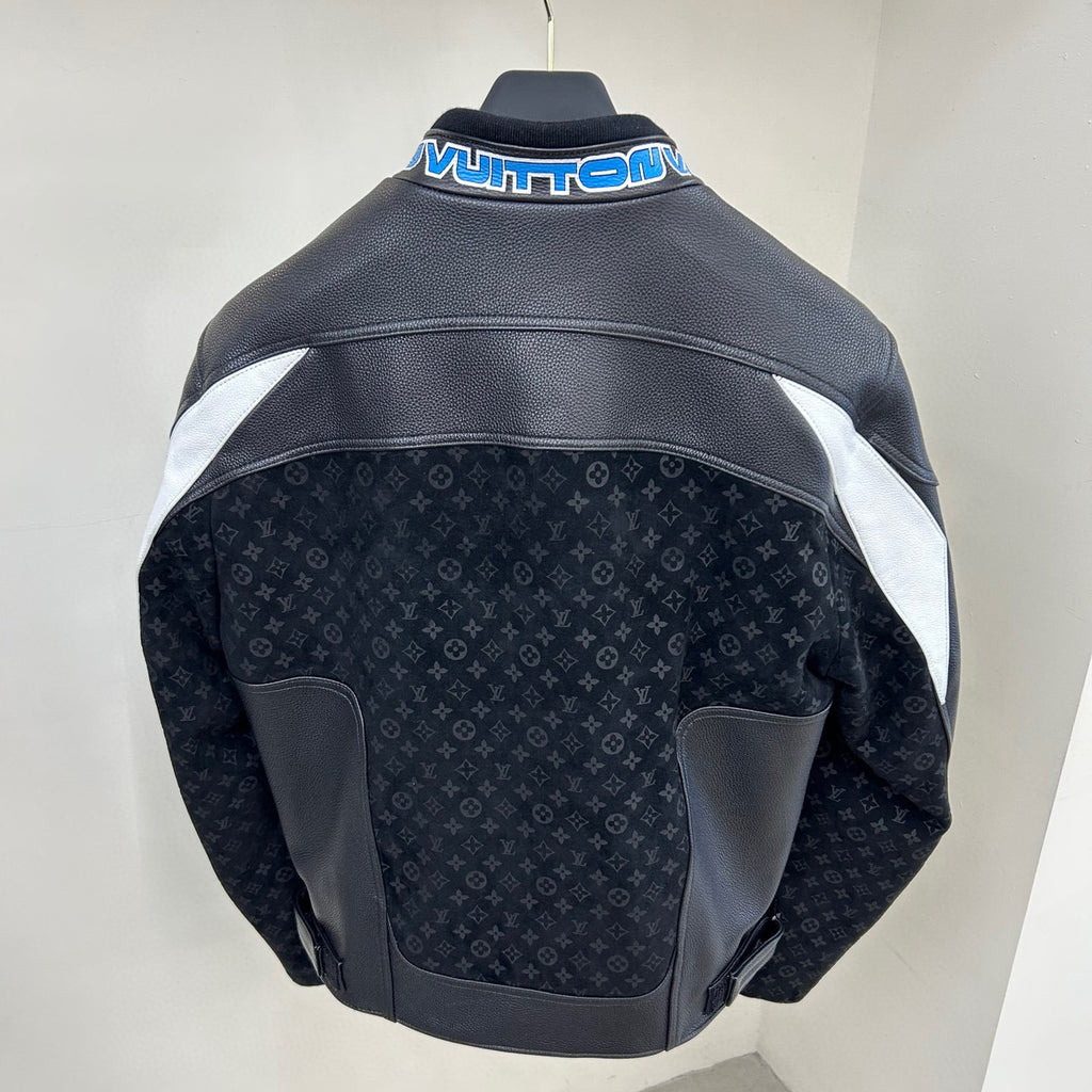 Louis Vuitton Leather Biker Zip Jacket #96136