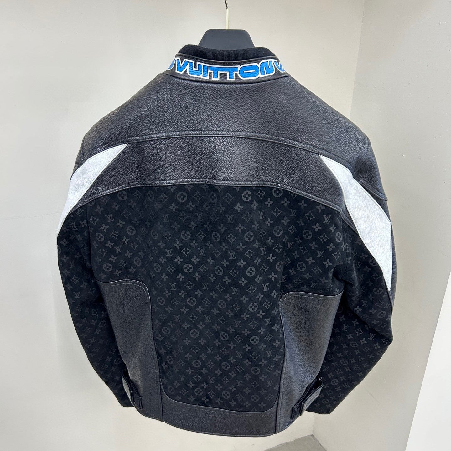 Louis Vuitton Leather Biker Zip Jacket #96136