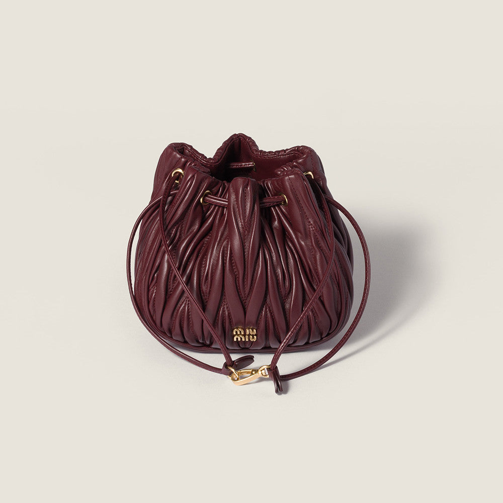 MiuMiu Black Matelassé Nappa Leather Pouch #334669