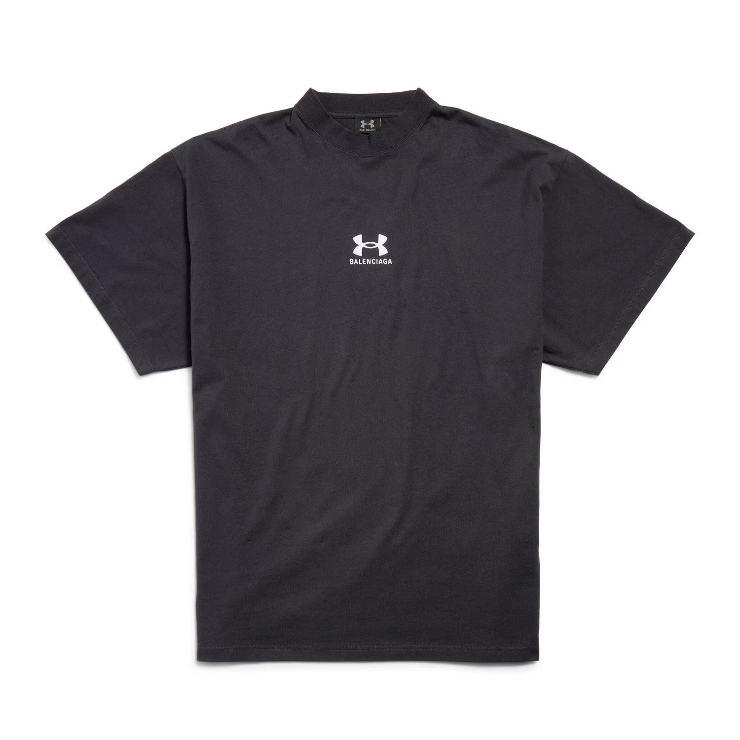 Balenciaga Men's And Women's Summer Solid Color Logo Pattern Round Neck Cotton Short Sleeve T-shirt #74684