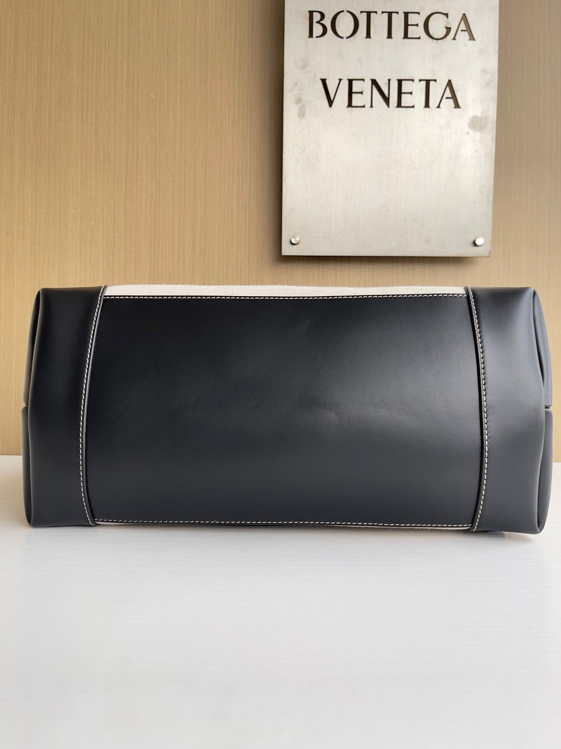 Bottega Veneta Women's Colorblocking Andiamo Leather Canvas Rucksack Tote Bag Bags #76523