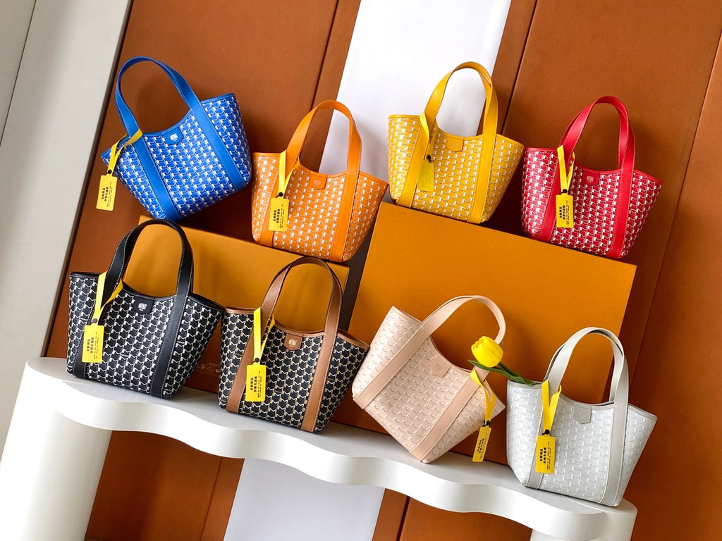 Moynat Duo Tote BB Women's Classic Two-Tone Leather Clutch Tote Handbag Bag  Bags  #78913