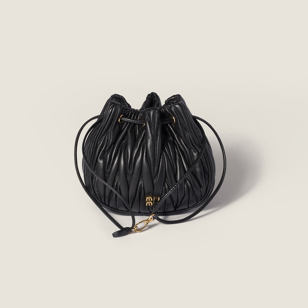 MiuMiu Black Matelassé Nappa Leather Pouch #334669