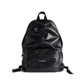 Balenciaga Explorer Men's Solid Color Letter Print Oil Wax Leather Book Bag Backpack Bags #77327
