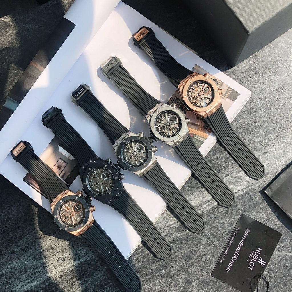 Hublot BIG BANG Men's Automatic Mechanical Movement Rubber Strap 44mm Mechanical Watch #73168
