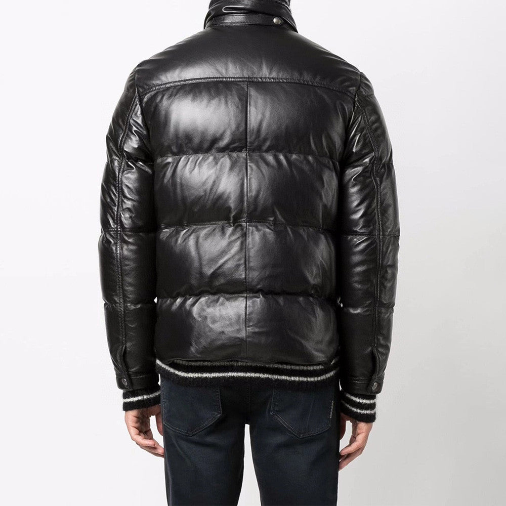 Tom Ford Leather Puffer Down Jacket Ngvp #6822
