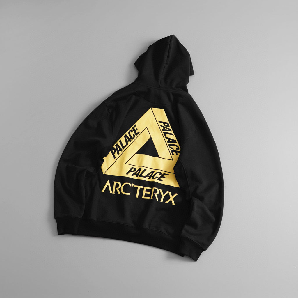 Arcteryx Men's and Women's Autumn Clashing Logo Printed Solid Color Loose Hooded Sweatshirt Pullover #97948