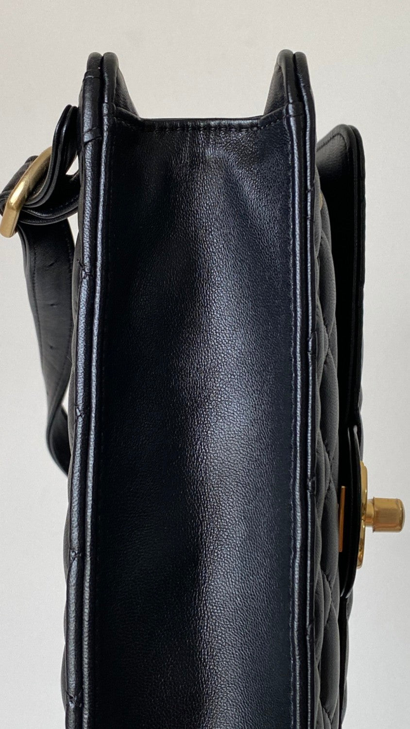 Chanel Chain WalletIn Polished Lambskin And Gold Tone Metal Retro College Style Backpack #332641