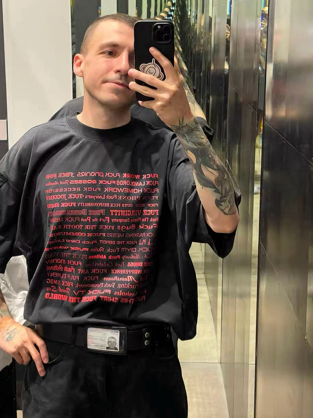 Vetements F*ck Letter Print Loose Fit Short Sleeve T-shirt Tee Men's Spring And Summer Retro High Street Trend Black Casual Top Ngvp #2479