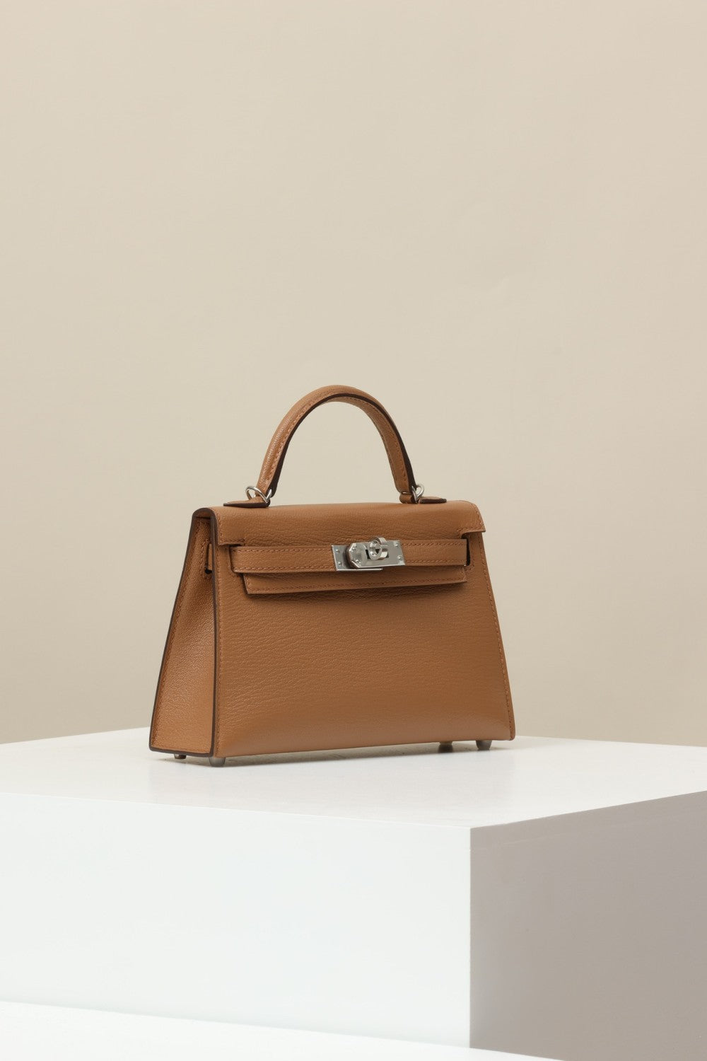 Hermes Women's Fashion Classic Leather Silver Buckle Grain Kelly Bag Handbag Tote Bag Bags KL190240 Handcrafted Leather Bag From The Original Factory's Premium Custom Collection #78391