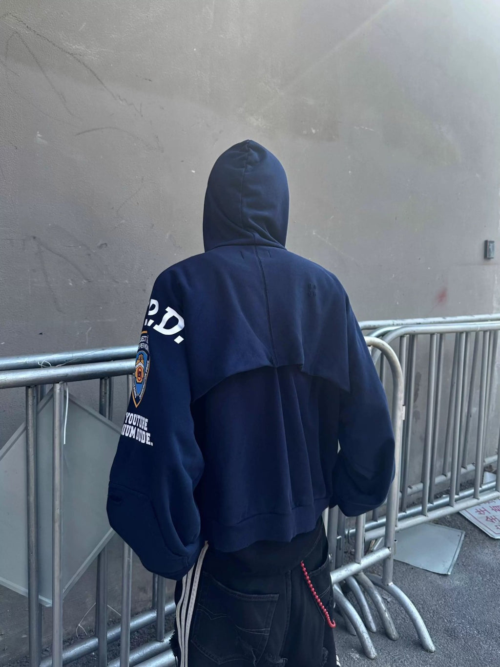 GRAILZ Men's Women's Autumn And Winter Letter Printed Cotton Solid Color Zipper Doing Old Loose Hooded Sweatshirt Ngvp #1911