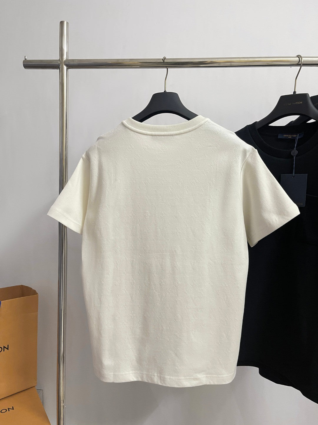 Louis Vuitton Men's Summer Solid Colour Pocket Round Neck Cotton Short Sleeve T-Shirt #74562