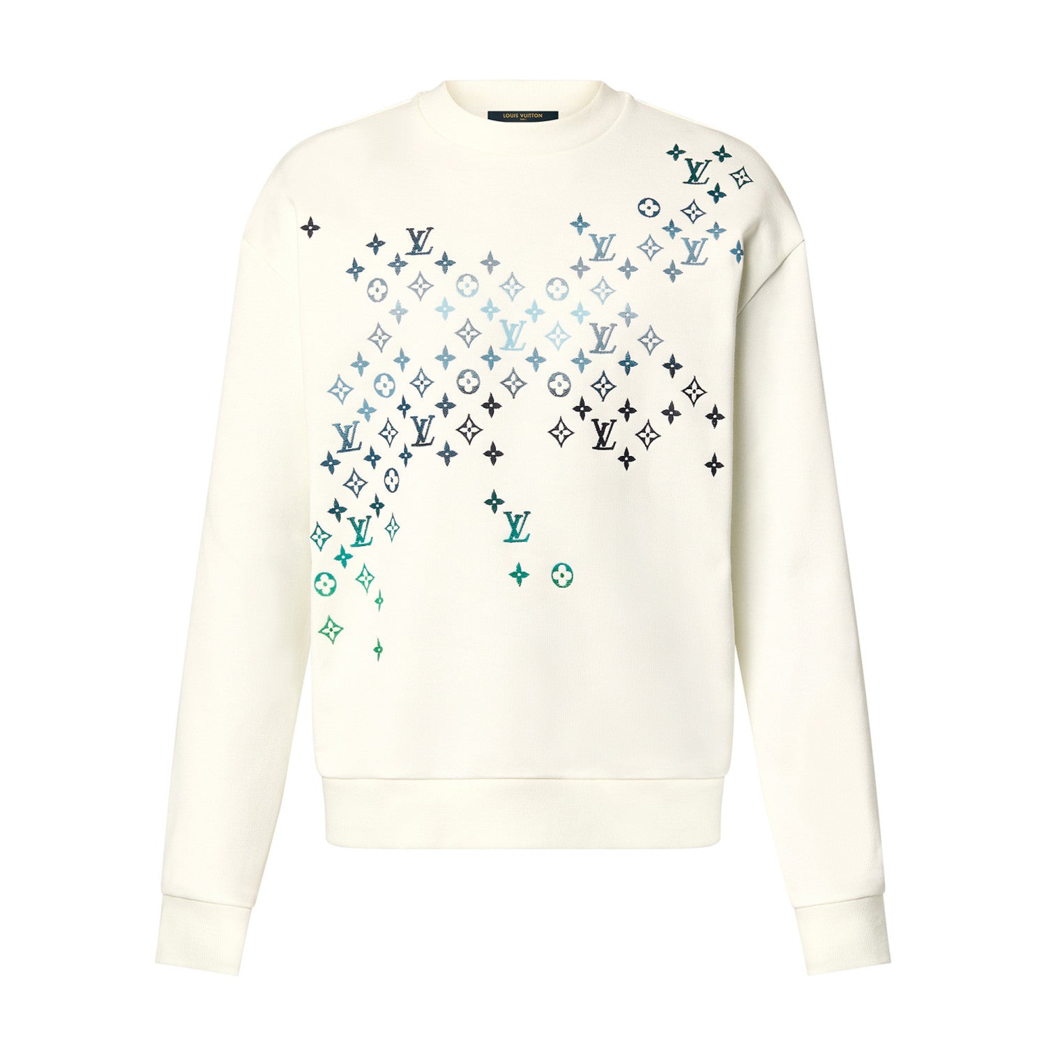 Louis Vuitton Men's Spring and Autumn Logo Embroidery Round Neck Cotton Pullover Sweatshirt #97951