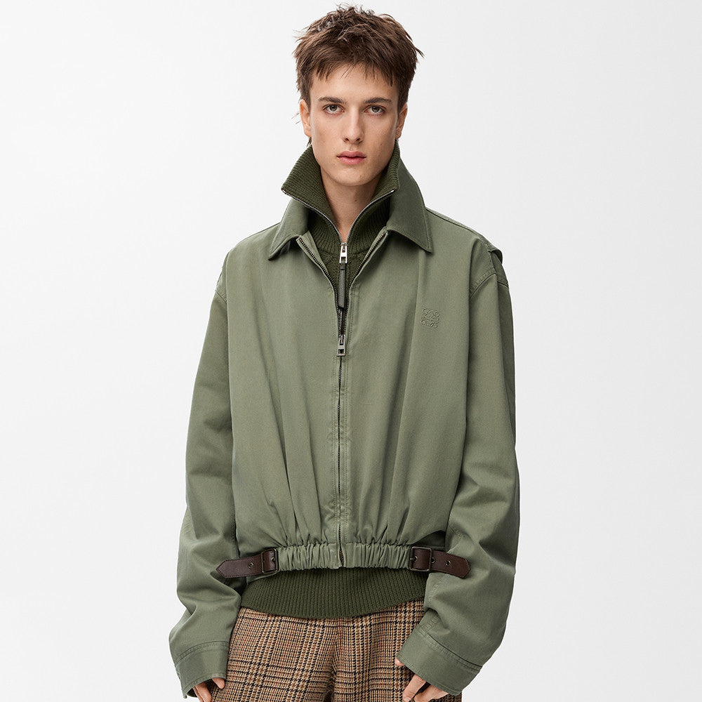 LOEWE Belted jacket Pants cotton Green #334233