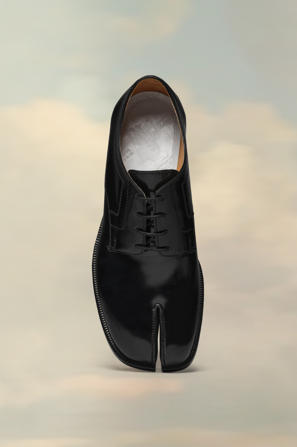 Maison Margiela Tabi Lace-ups Women's Men's Fall And Winter Luxury Black Leather Lace-up Casual Shoes Matte Glossy Leather Low-heeled Leather Shoes #816719