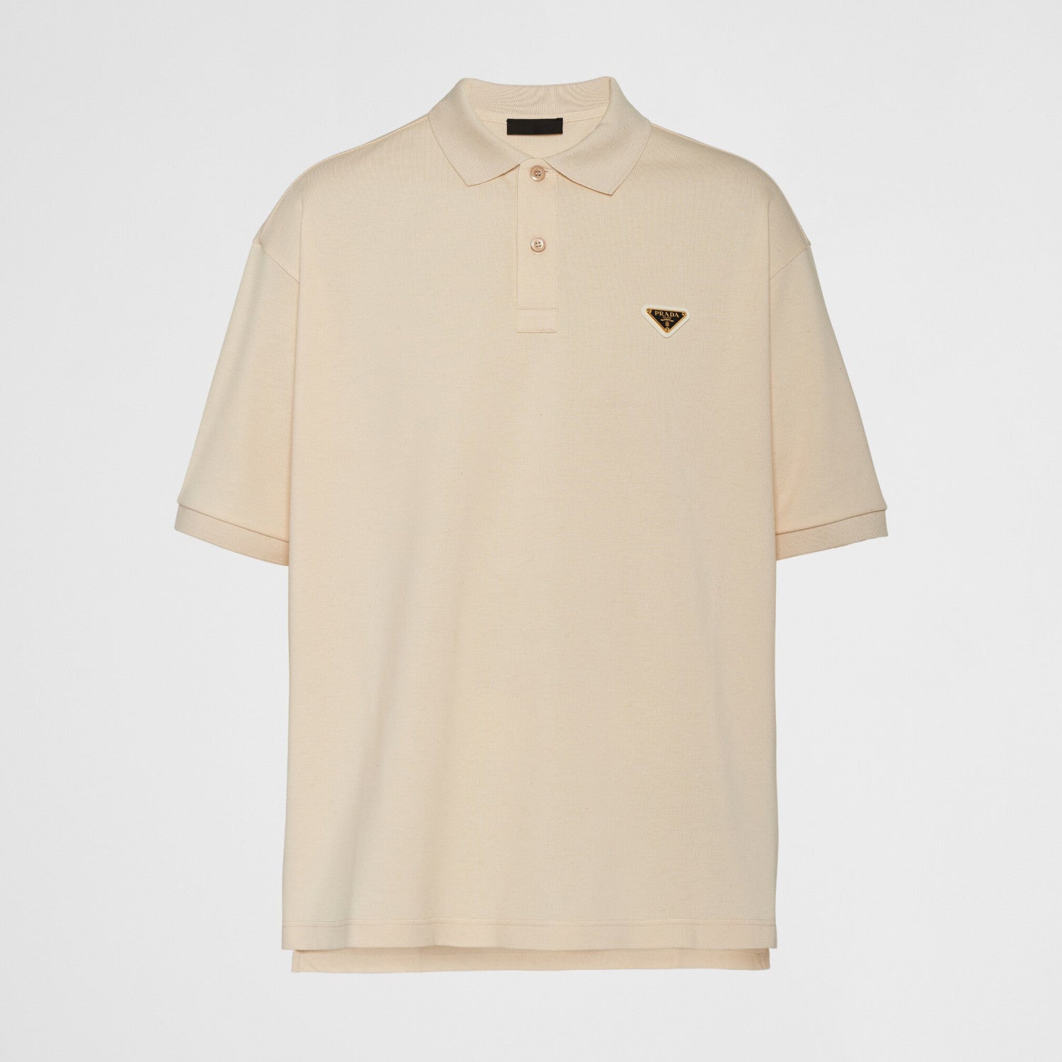 Prada Men's Summer Solid Color Metal Logo Cotton Polo Shirt Short Sleeve T-Shirt #99913