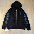 Chrome hearts Sanskrit Letter Logo Zipper Hooded Sweatshirt #333725