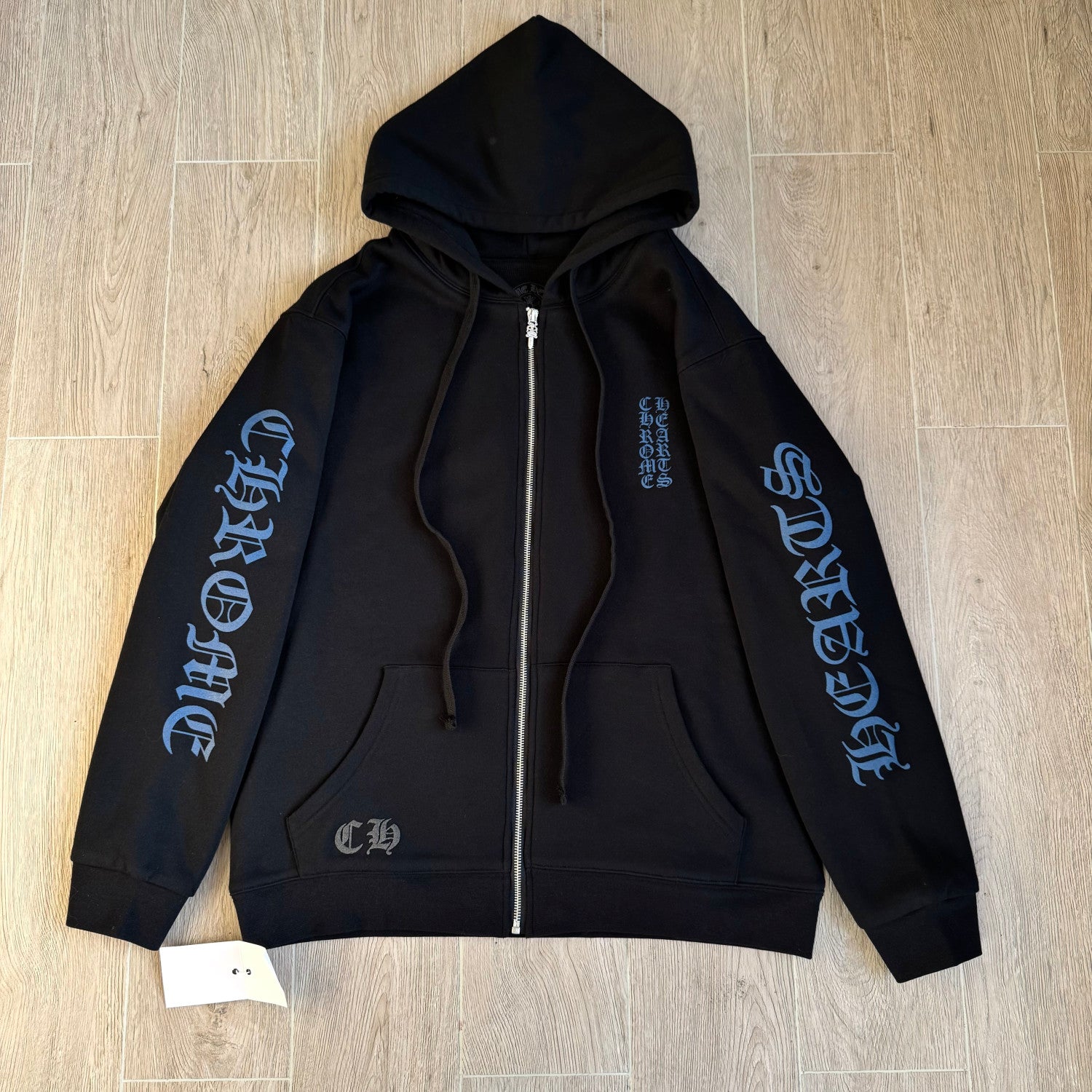 Chrome hearts Sanskrit Letter Logo Zipper Hooded Sweatshirt #333725