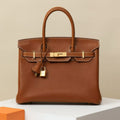 Hermes Birkin 30 Gold Buckle Solid Color Handbag Temperament  Bags Metal Buckle Kelly Bag Accessories H027633CC37 #81134