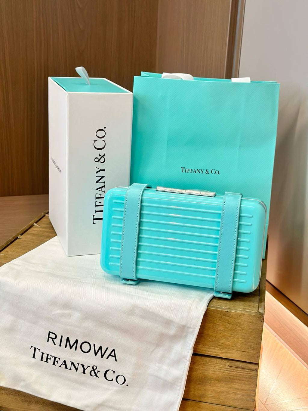 Rimowa x Tiffany & Co. Men's Women's Alphabet Logo Polycarbonate Organizer Tiffany Blue Jewelry Storage Boxes #71936
