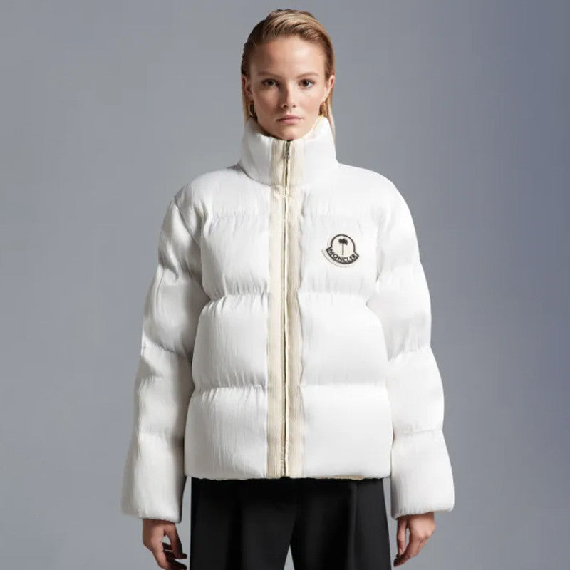 Moncler Men's Women's Solid Color Stand Up Collar Illuminated With Lights Long Sleeve Short Fit Pufferfish Down Jacket #71543