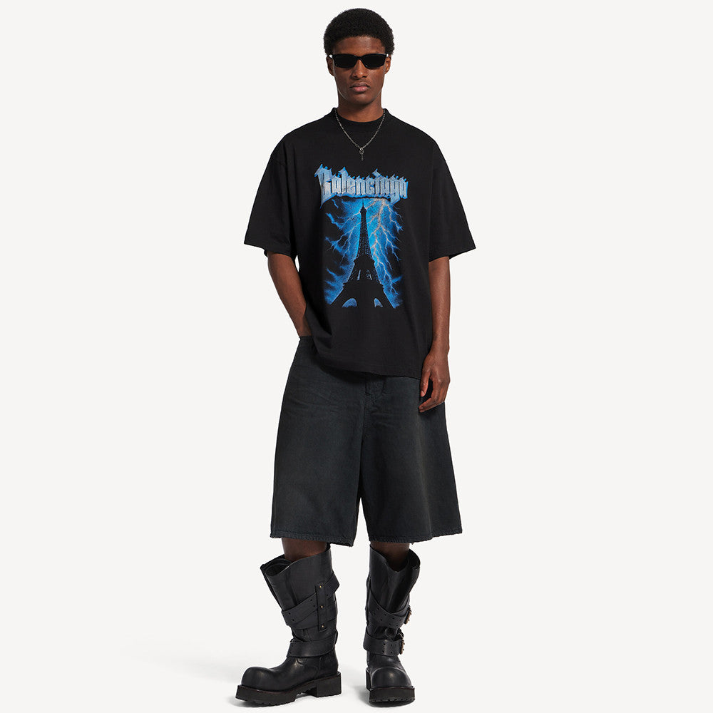 Balenciaga Paris thunderstorm oversized T-shirt #378114