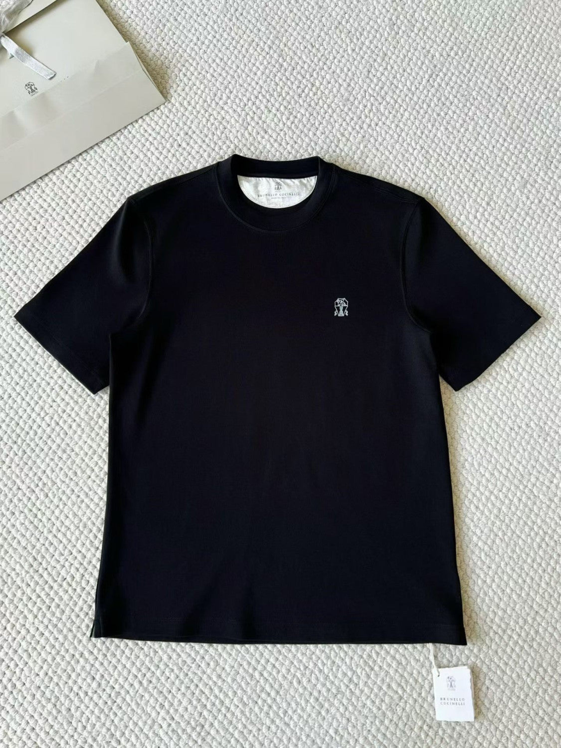 Brunello Cucinelli Cotton Jersey Slim Fit Crew Neck T-shirt With Logo #376925