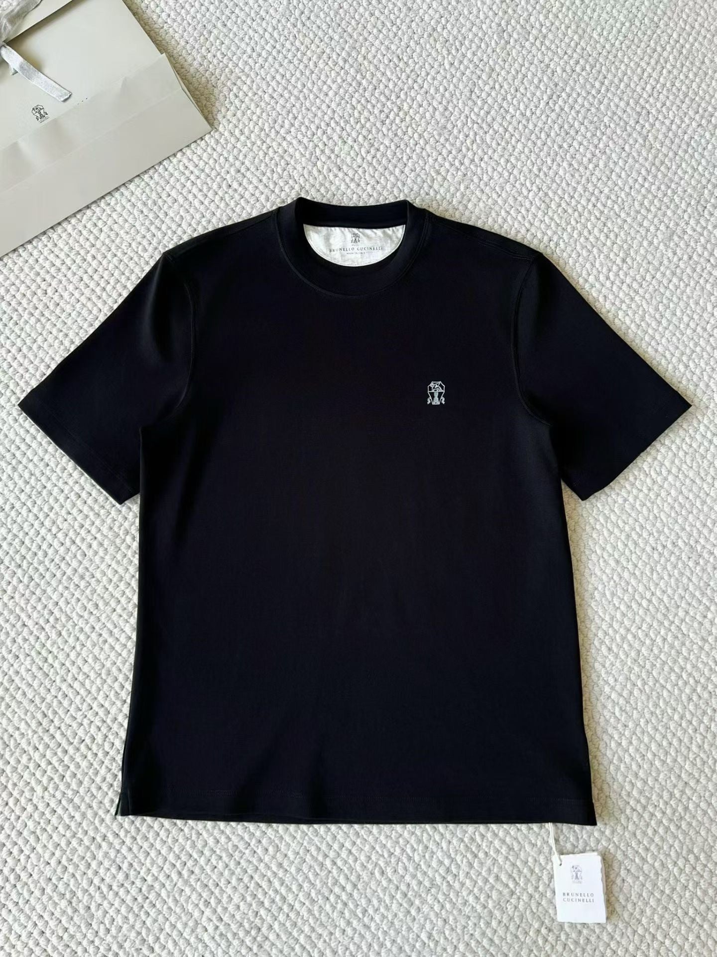 Brunello Cucinelli Cotton Jersey Slim Fit Crew Neck T-shirt With Logo #376925