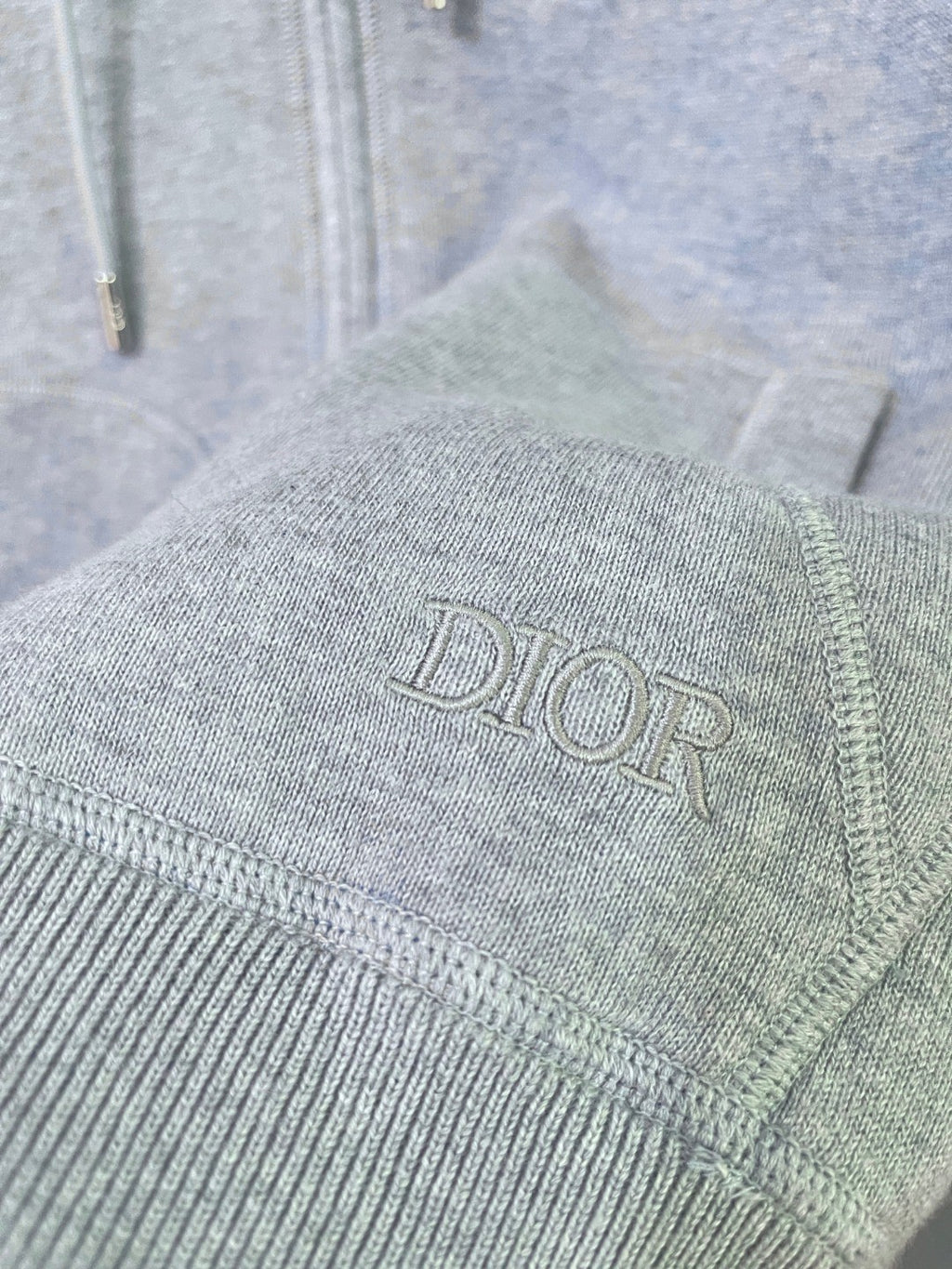 Dior Men's Spring And Autumn Lining Full Print Zipper Cotton Cashmere Solid Color Hooded Track Jacket Casual Elastic Sports Pants #77855