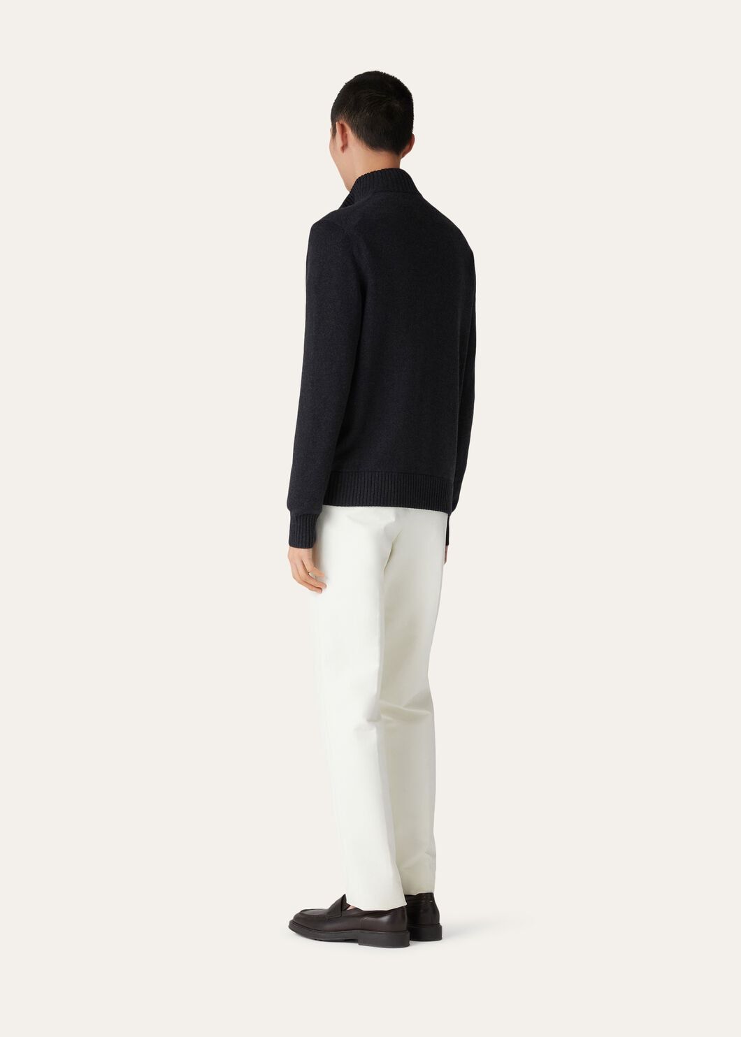 Loro Piana Men's Spring And Autumn Fashion Parksville Long Sleeve Solid Color Zipper Casual Cashmere Aviator Jacket Ngvp #9482