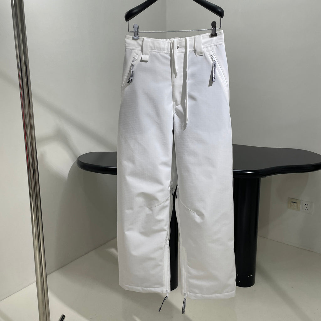 Balenciaga Men's Fall And Winter Composite Elastic Nylon Hooded Drawstring Zipper Long Sleeved Ski Jacket Waist Tie Ski Pants Suit Set #74285