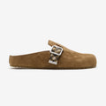 Burberry Urchin Men's And Women's Spring And Summer Solid Color Cowhide Leather Round Toe Slip-on Casual Slippers Sandals Shoes #77913