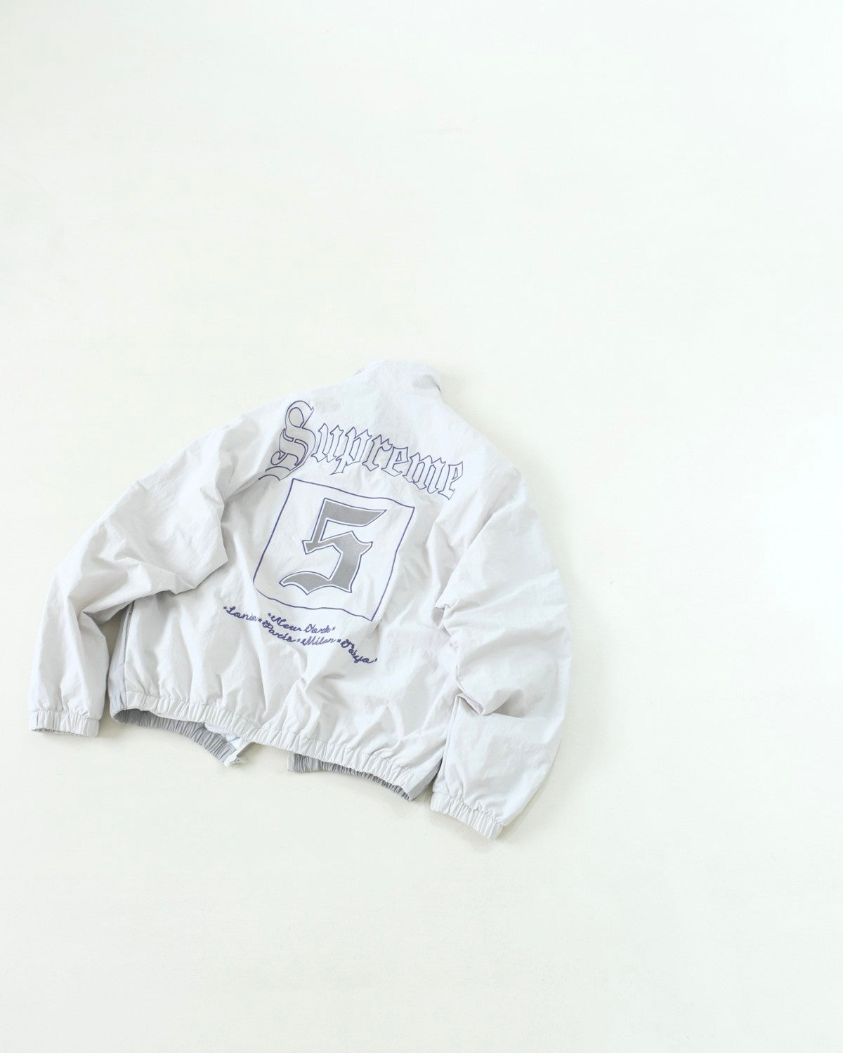 Supreme SS25 WEEK12 Old English Track Jacket Men's And Women's Spring/autumn Logo Pattern Patchwork Zipper Stand-up Collar Long-sleeved Jacket And Sweatpants Pants Set Suit #77832