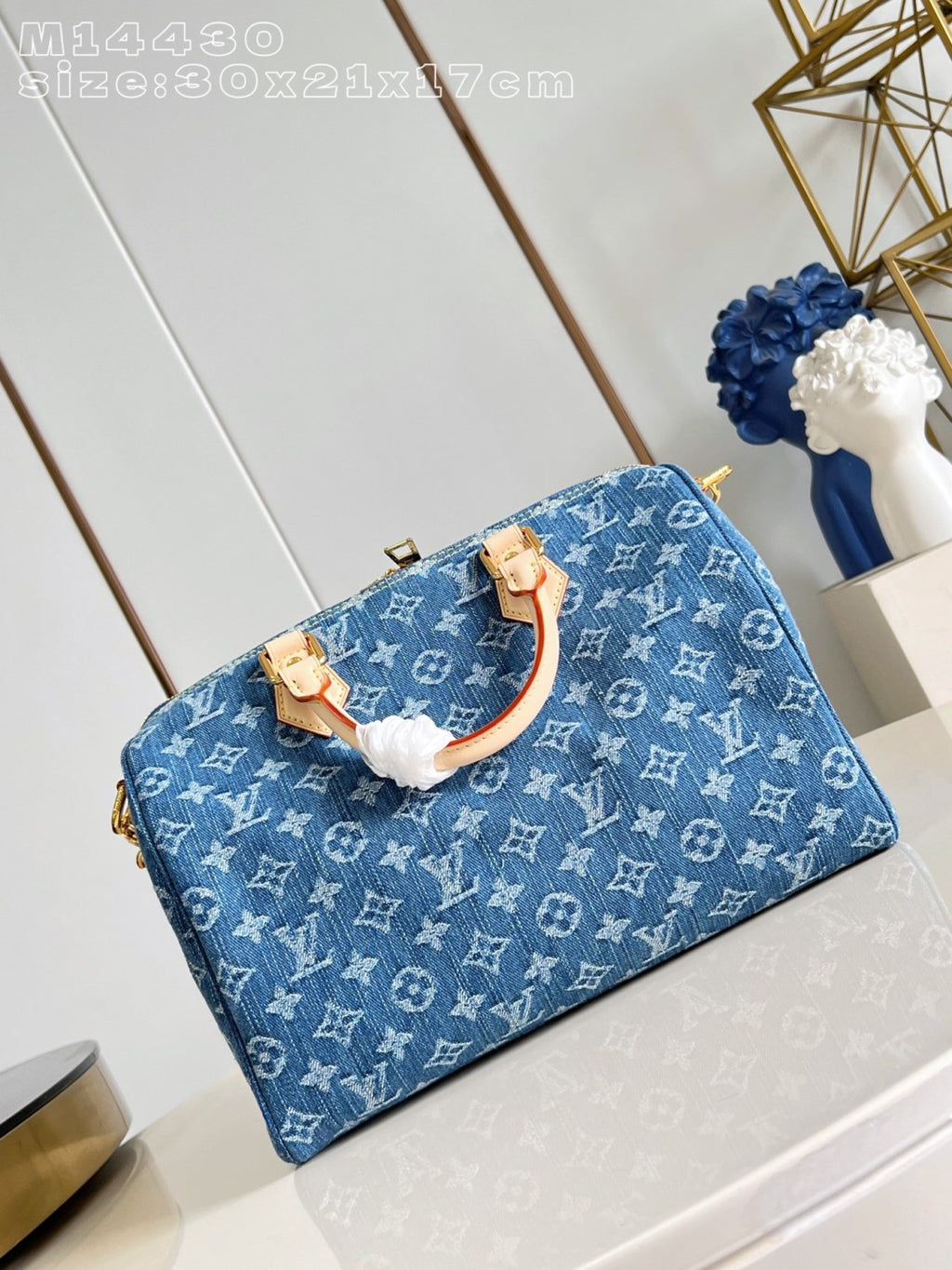 LOUIS VUITTON Speedy Soft 30 Monogram Denim Bags #378128