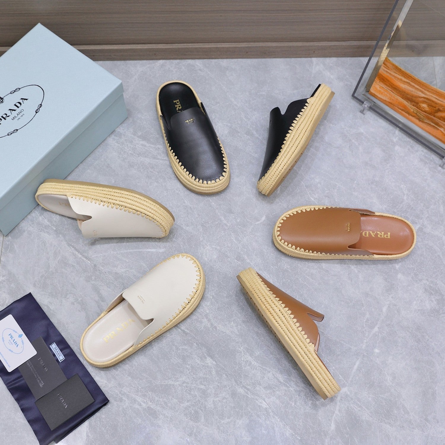 Prada Leather Mules #380309