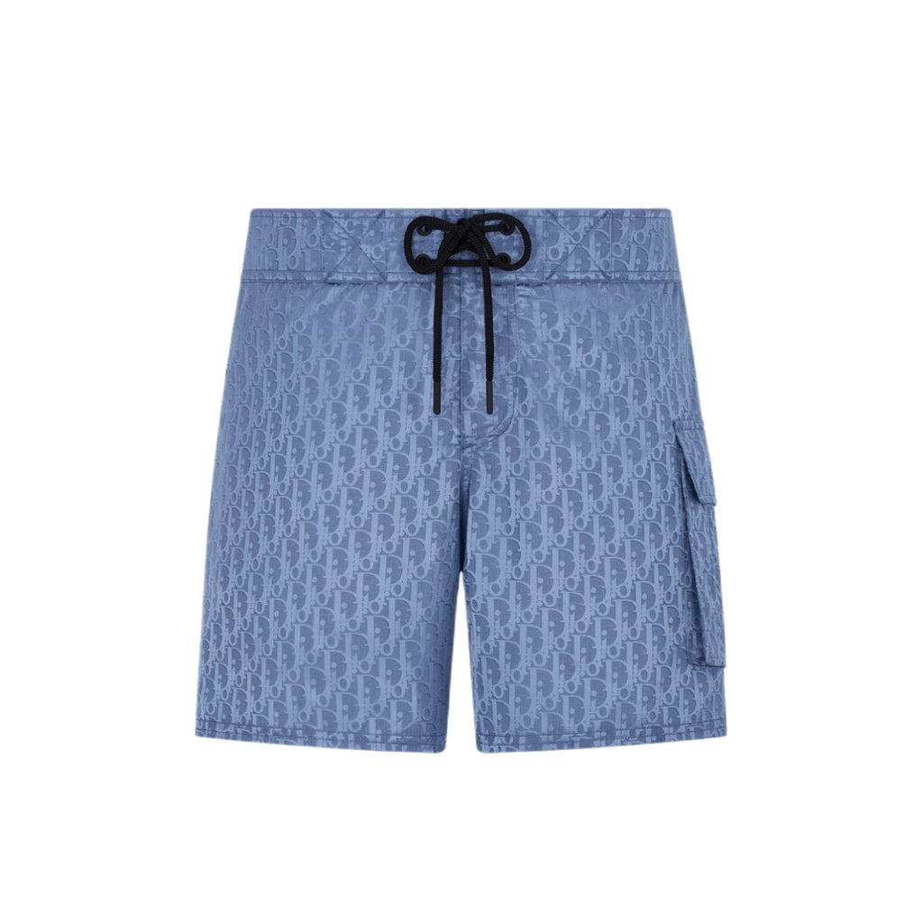 Dior Men's Summer Solid Colour Letter Print Lace Up Casual Silk Straight Swimming Shorts #76873