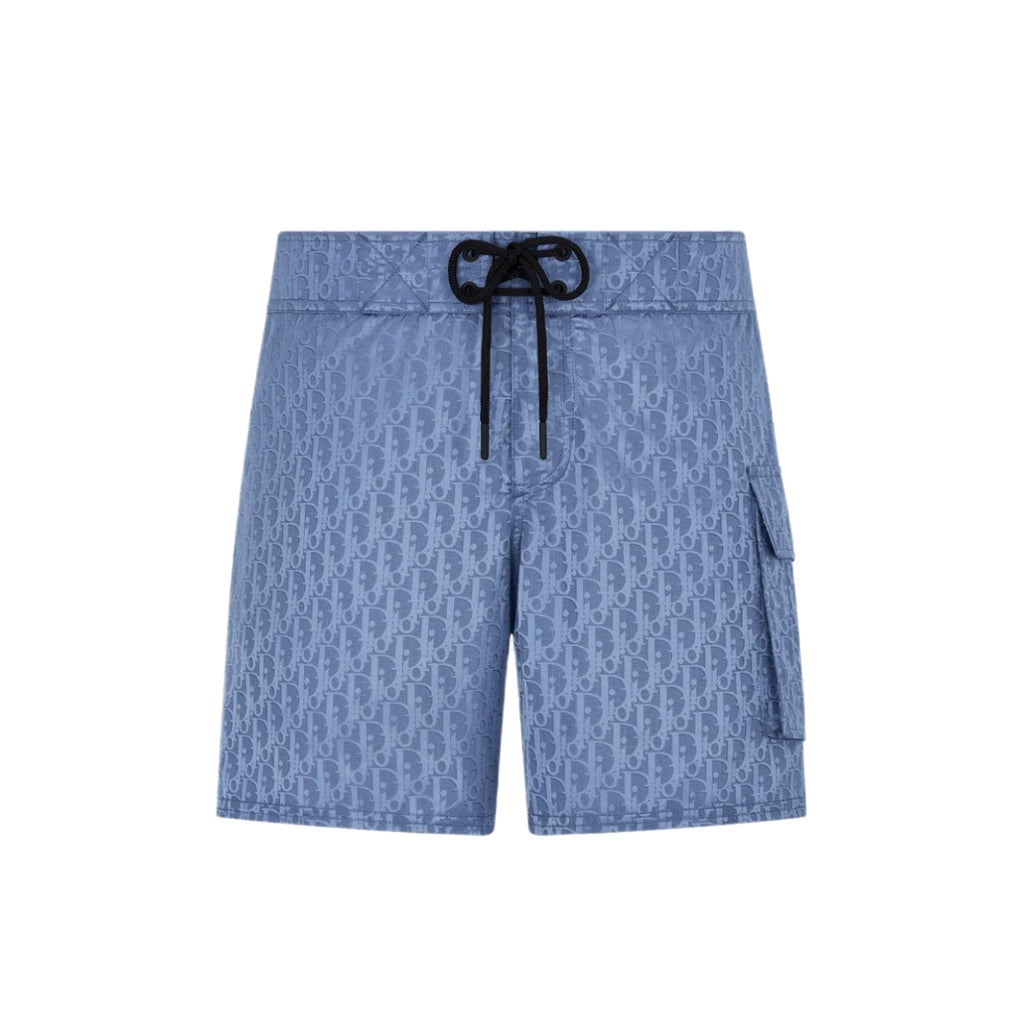 Dior Men's Summer Solid Colour Letter Print Lace Up Casual Silk Straight Swimming Shorts #76873