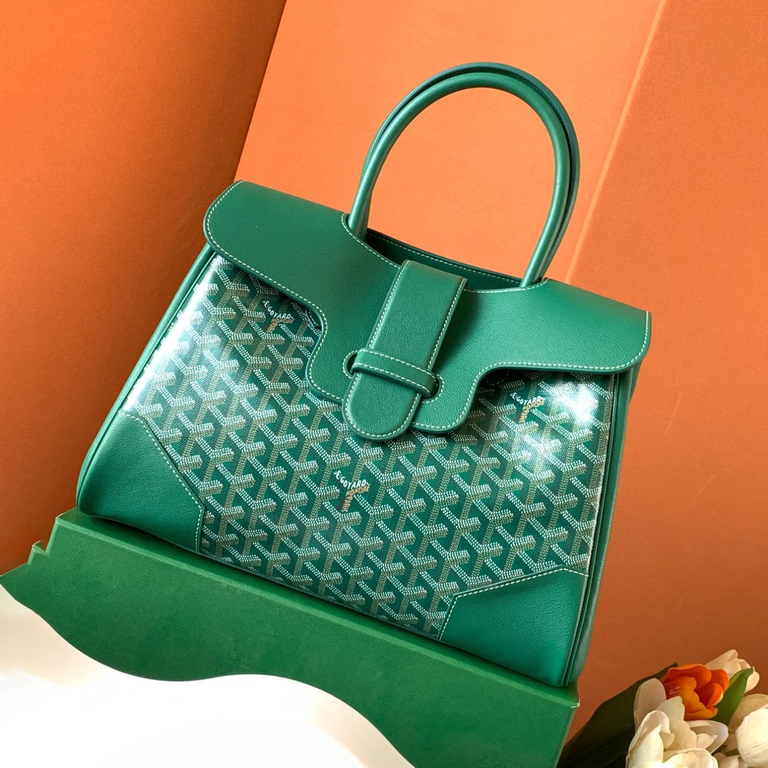 GOYARD Men's And Women's Fashion Classic Color Blocked Print Leather Tote Handbag Bag Bags SAIGOCMMLTY-01CL03P #78819