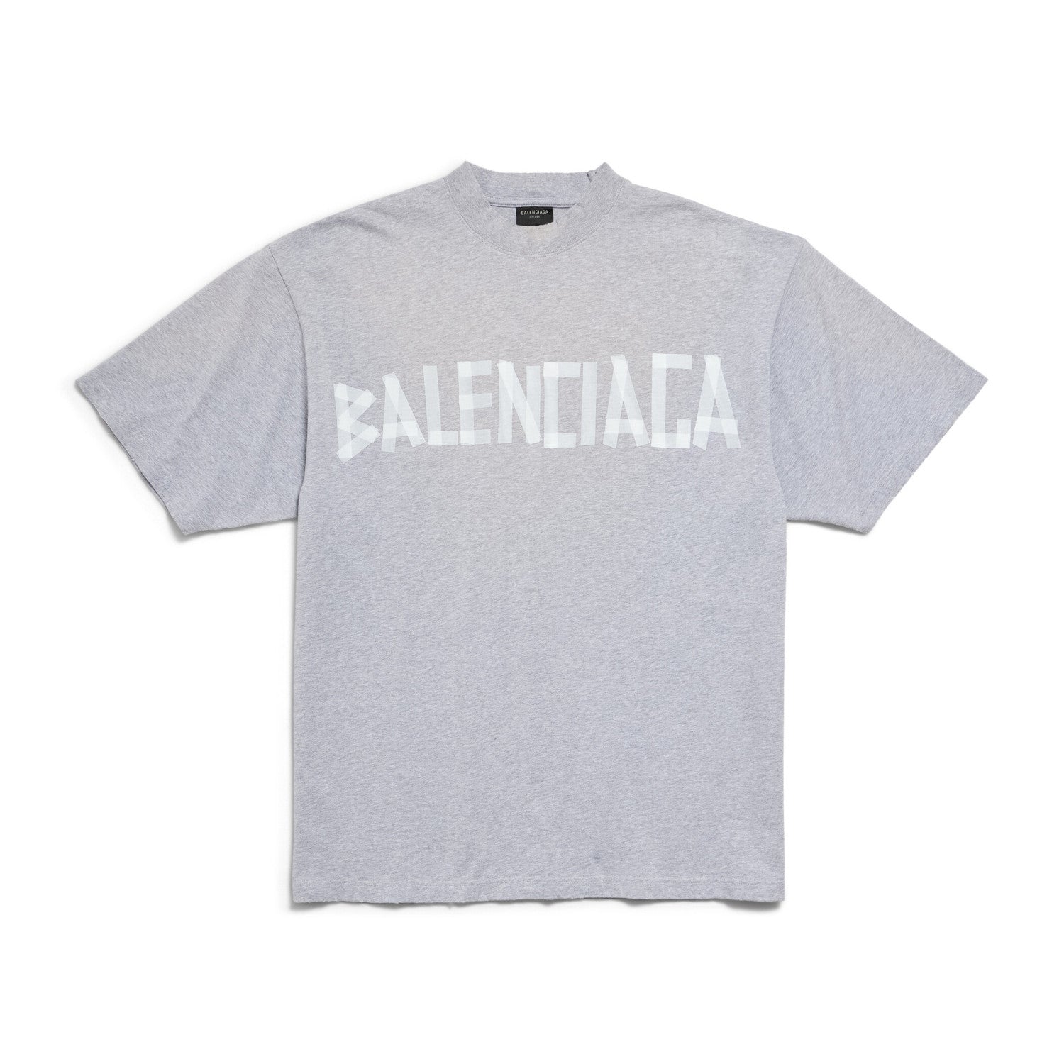 Balenciaga Men's Summer Letter Logo Print Round Neck Regular Fit Short Sleeve T-Shirt #73475