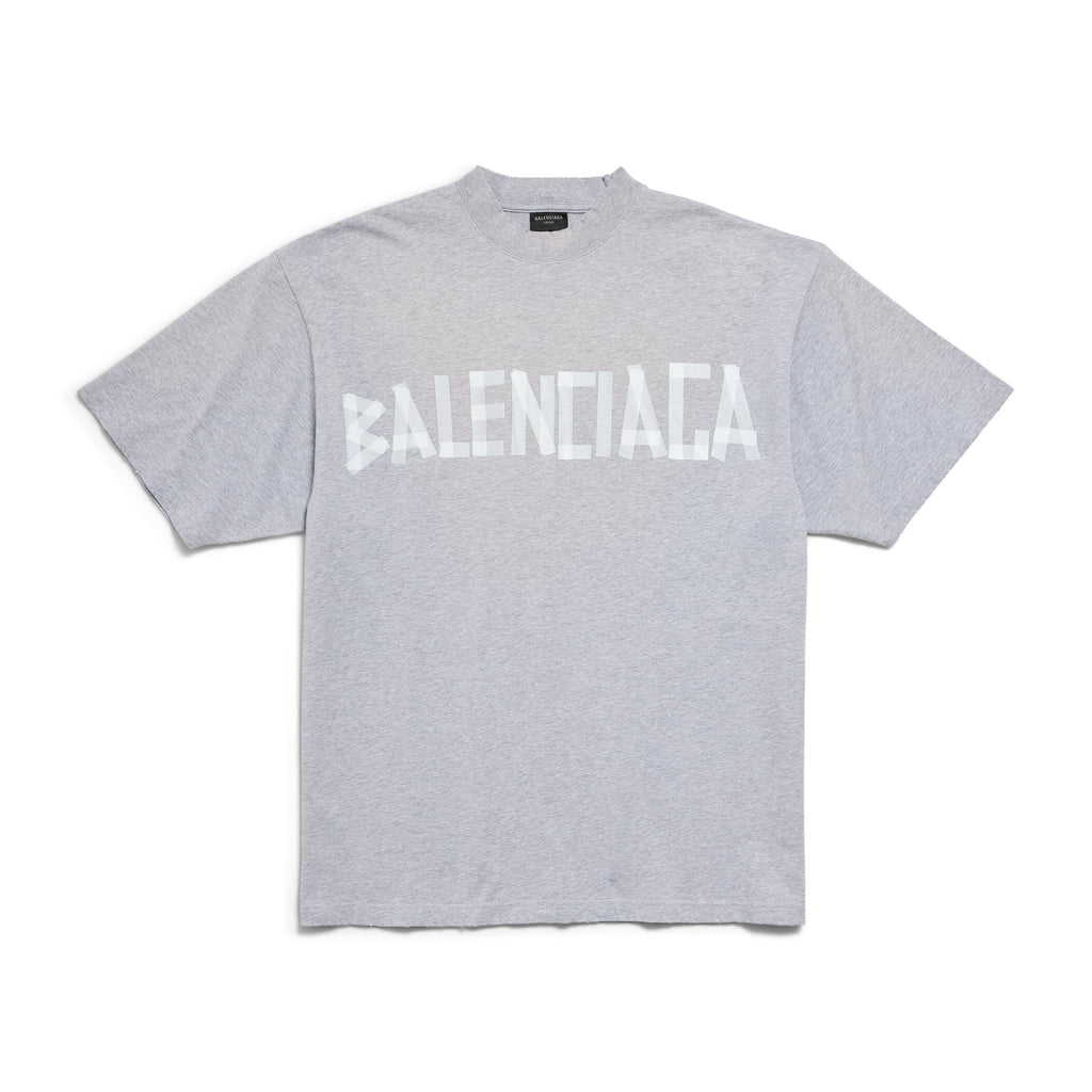 Balenciaga Men's Summer Letter Logo Print Round Neck Regular Fit Short Sleeve T-Shirt #73475