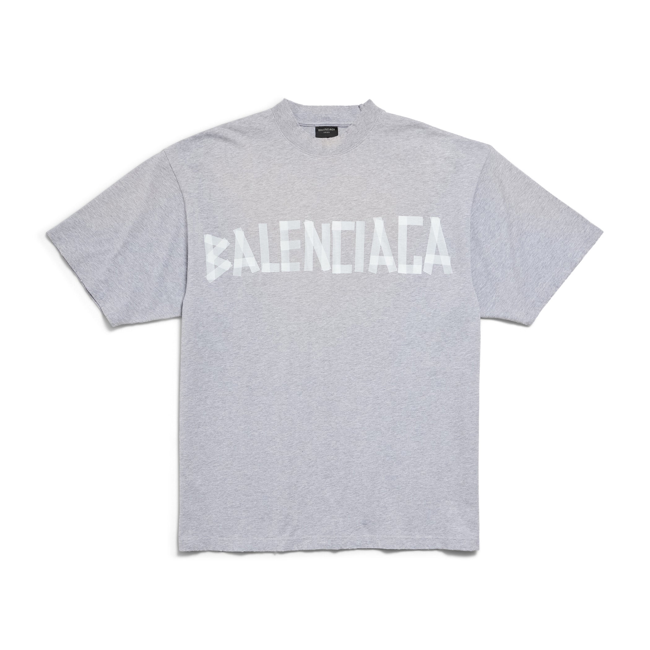 Balenciaga Men's Summer Letter Logo Print Round Neck Regular Fit Short Sleeve T-Shirt #73475