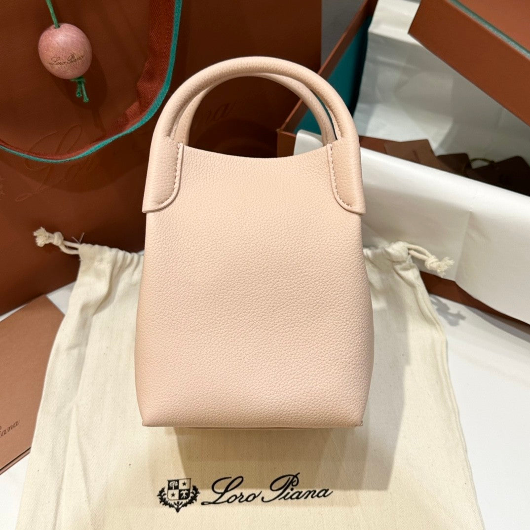 Loro Piana Women's Solid Color Detachable Shoulder Strap Cowhide Leather Single Shoulder Slanting Handbag Bag Bags #75417