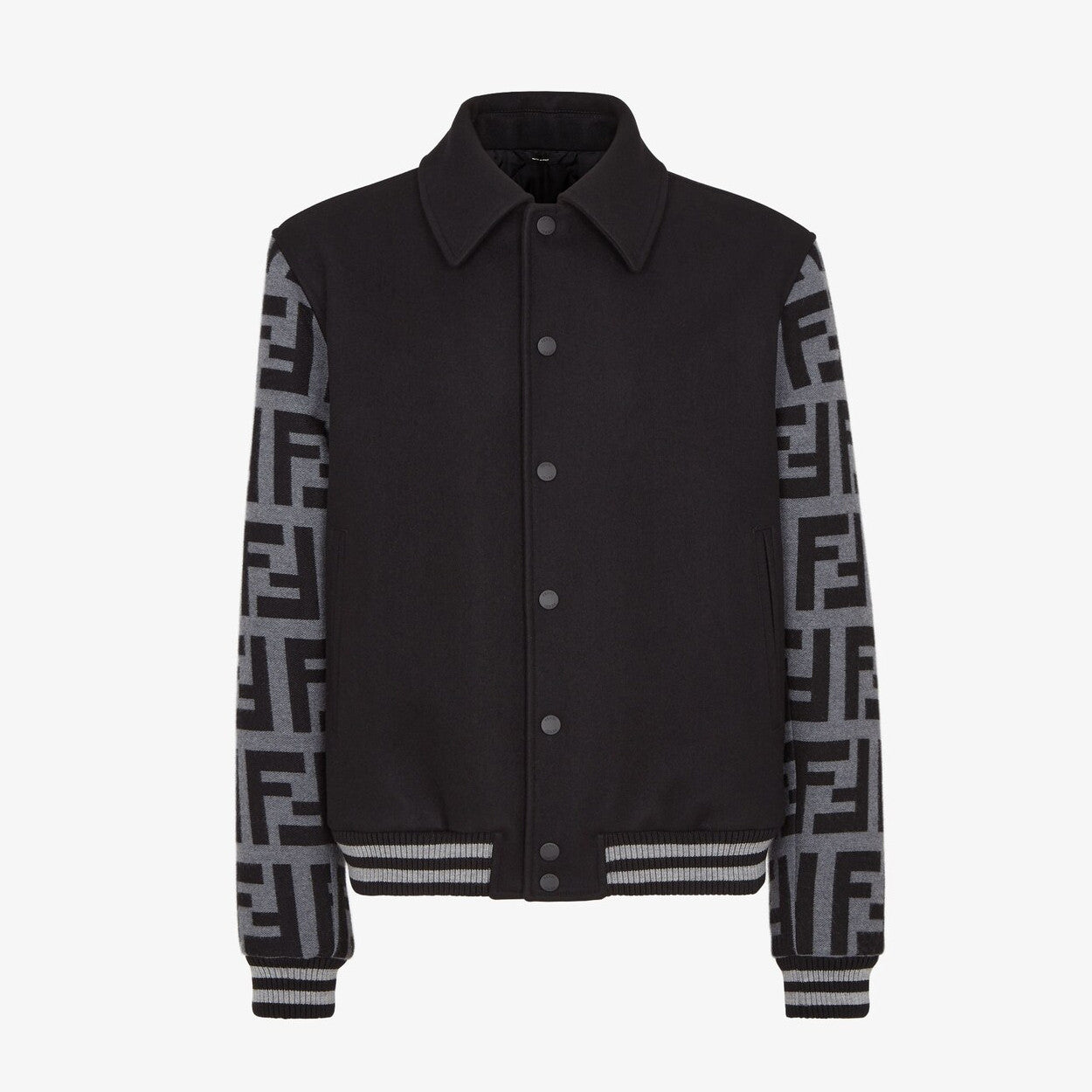 Fendi Men's Autumn and Winter Letter Printed Single Breasted Long Sleeve Baseball Jacket #75447