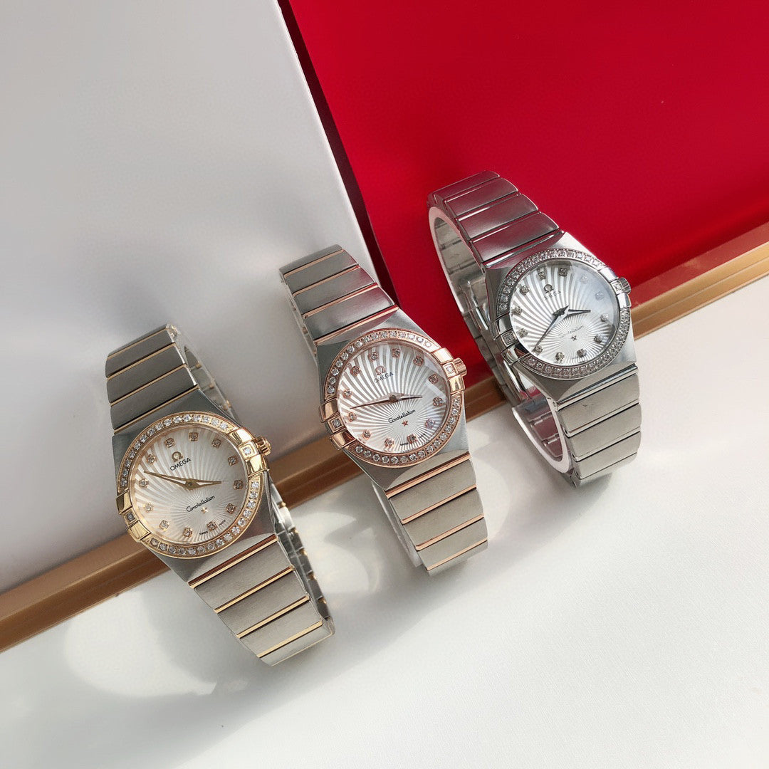 OMEGA Women's Anti-Glare Sapphire Mirror Swiss Quartz Watch #96952