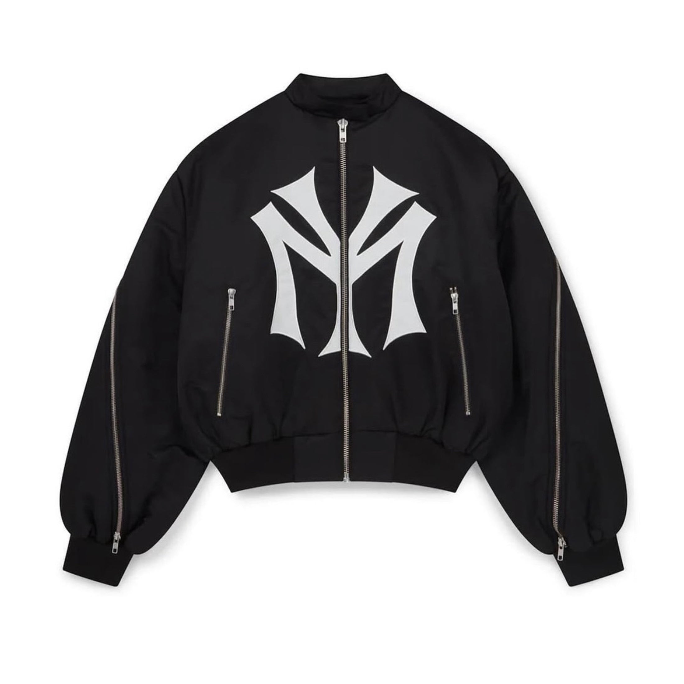 Mowalola My City Zip Jacket Ma-1 Bomber Yvl Playboicarti Autumn Winter High Street Dark Hip Hop Round Neck Long Sleeve Jacket Ngvp #1349