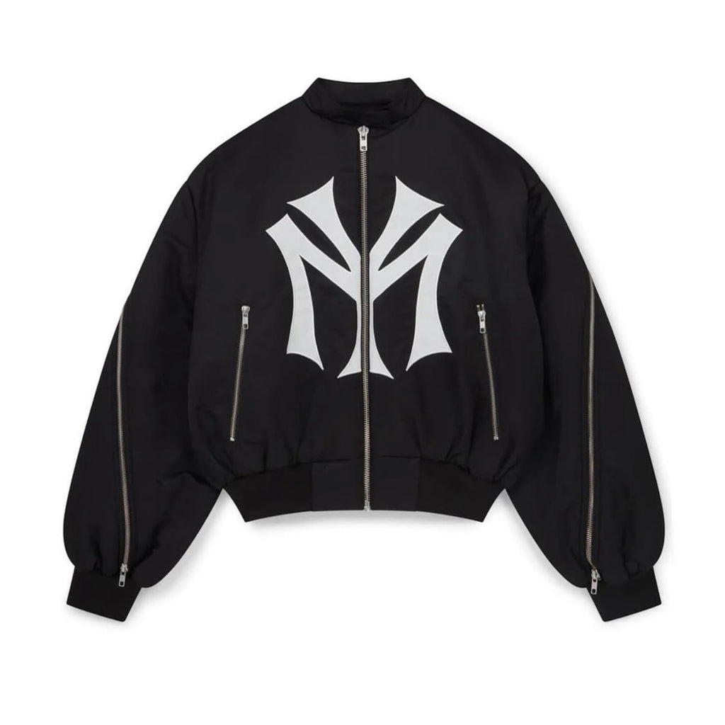 Mowalola My City Zip Jacket Ma-1 Bomber Yvl Playboicarti Autumn Winter High Street Dark Hip Hop Round Neck Long Sleeve Jacket Ngvp #1349