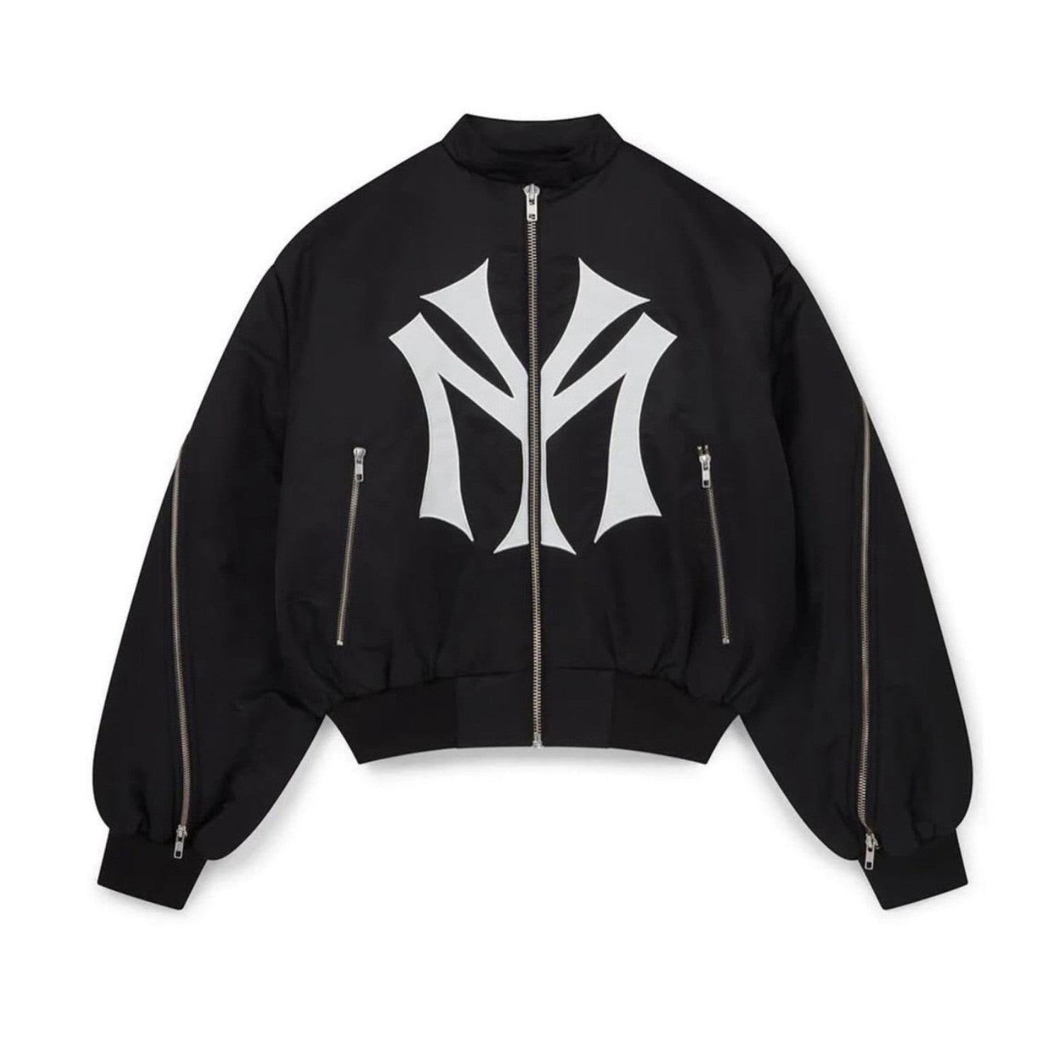 Mowalola My City Zip Jacket Ma-1 Bomber Yvl Playboicarti Autumn Winter High Street Dark Hip Hop Round Neck Long Sleeve Jacket Ngvp #1349
