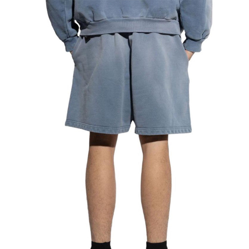 Balenciaga Men's Summer Logo Printed Elastic Waist Cotton Casual Loose Washed Gradient Political Campaign Shorts #71897