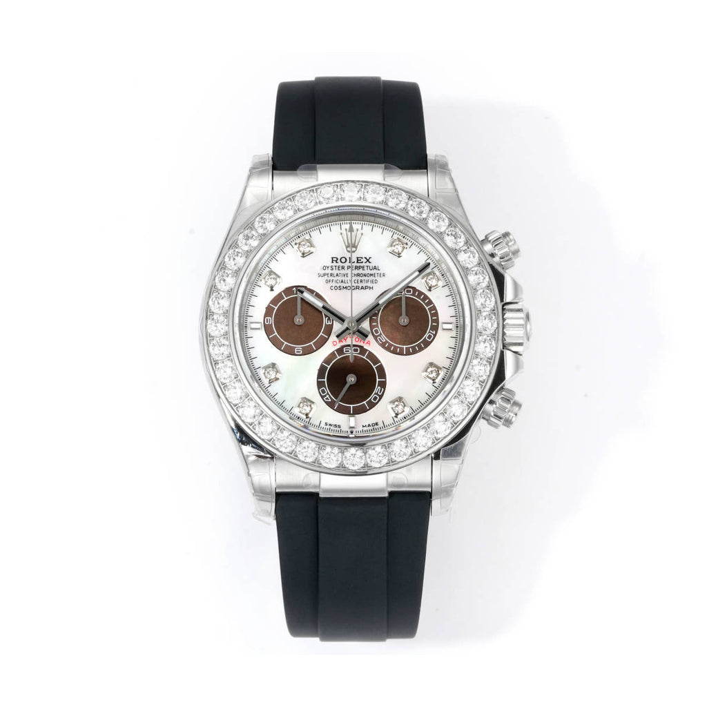 Rolex Men's Automatic Mechanical Movement 100 Meter Water Resistant Dial Watch with Diamonds #75863