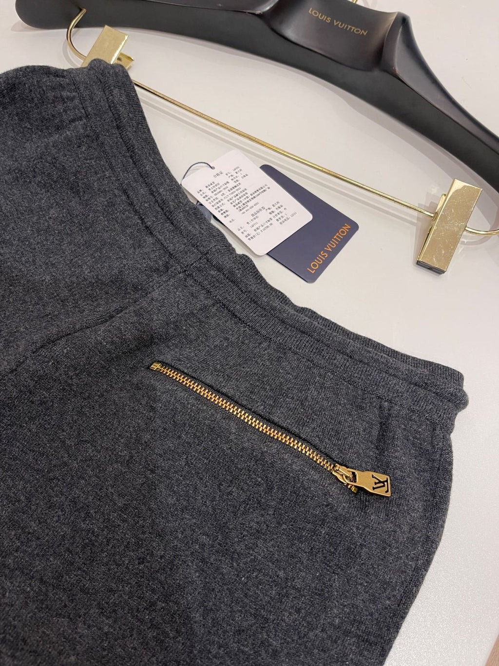 Louis Vuitton Men's Spring & Autumn Solid Color Reversible Jacquard Wool Knit Casual Pants #75175
